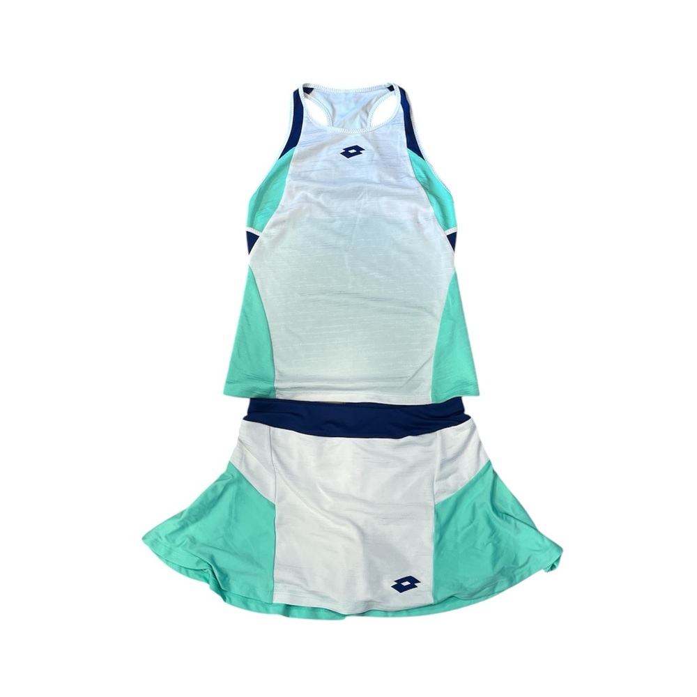 Lotto White and Teal Tennis Outfit size XS